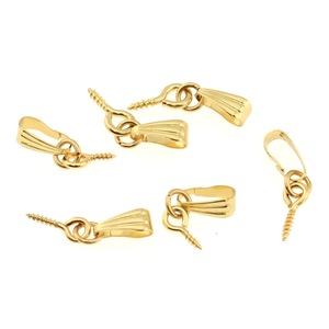 Composants de bijoux en acier inoxydable en forme de graines avec œillets et clous filetés pour la fabrication de boucles d'oreilles, couleur or et argent - Product Image 5