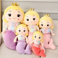 Boneka Putri Duyung Mia, Mainan Boneka Plush, Hadiah Anak Perempuan, Isi Kapas PP