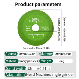 Kezhide Glass Cutting Disc Diamond 115mm Fast Cutting No Chipping For Glass Jade Crystal - Product Image 3