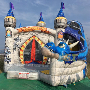 Château sautant gonflable de maison de rebond de dinosaure pour des enfants - Product Image 3