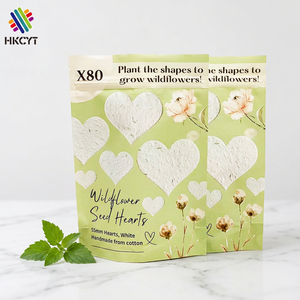 Custom Printed Vegetable Flower <b>Seed</b> Kraft <b>Paper</b> Bags Resealable Zipper Stand Up Pouch Bags Food Grade - Product Image 1