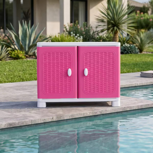 Foldable Multifunctional Stackable Plastic <b>Storage</b> Container with Rattan Pattern Drawer and Hanging <b>Clothes</b> Bar for Home Use - Product Image 4