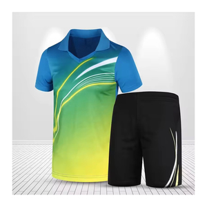 Sublimation personnalisée imprimé écologique Sportswear Jersey respirant séchage rapide léger à manches courtes col en V vêtements confortables - Product Image 4