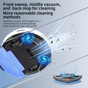 GEERLEPOL D3-001 Aspirateur robot intelligent à moteur sans balais auto-rechargeable 2000Pa pour sols, avec fonction de lavage, pour usage domestique et hôtelier - Product Image 2