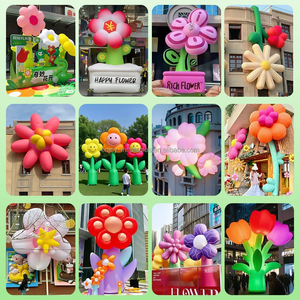 Décorations de fête de plage d'été de style tropical gonflable arche de palmier flamant rose modèle hawaïen événements de souffleur de ballon - Product Image 4