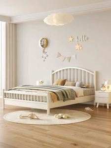 Cama de lujo Muebles de madera para interiores Juegos de dormitorio Plataforma de madera Cama King Size - Product Image 6