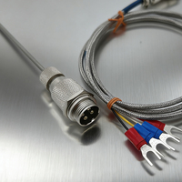 Capteur de température RTD Pt100 4 fils OEM K/S/N avec connecteur aviation