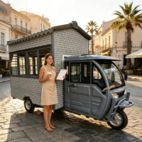 Des designs réalistes attirent les touristes vers votre charmant camion de restauration rapide en acier inoxydable avec des caractéristiques résistantes à la rouille