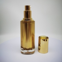 Envase redondo de acrílico de 15mL, 30mL, 50mL, 80mL, 120mL para esencia, loción, tónico, cosméticos de alta gama para el cuidado de la piel.