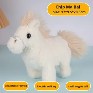 Juguete de Peluche Eléctrico, Caballo de Simulación que Camina, con Sonido, Relleno de Algodón PP - Product Image 6