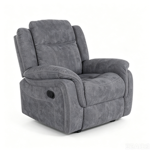 Modern Manual Recliner Sectional <b>Sofa</b> <b>Set</b> With Fabric Drop Down Table And Sponge Filling For Living Room Hotel Use - Product Image 5