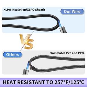 Solar Panel <b>Wire</b> Black+Red 10AWG Tinned Copper XLPE Industrial Extension Cable <b>Grid</b> Solar System Outdoor Automotive RV Boat - Product Image 4