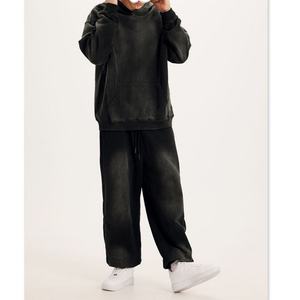 <b>Hoodie</b> Manufacturers OEM Custom Streetwear 500GSM Heavyweight Y2K Mineral Vintage Washed <b>Dark</b> <b>Grey</b> <b>Hoodie</b> <b>Mens</b> - Product Image 6