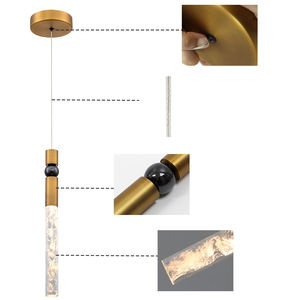 Brass black artistic pattern chandelier <b>for</b> Living Room Restaurant - Product Image 1