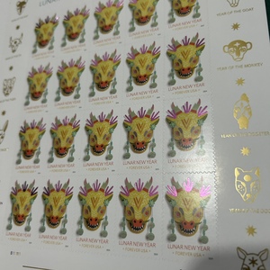États-Unis <span class=keywords><strong>Timbres</strong></span> permanents 2024 Année du Dragon du zodiaque <span class=keywords><strong>Timbres</strong></span> éternels avec nouvel emballage postal Commandes personnalisées acceptées - Product Image 2