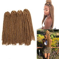 Cheveux synthétiques pour tresses, extensions de dreadlocks douces, ombrées, faux locs, tresses au crochet