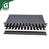 GETEKnet OEM ODM Panneau de gestion de câbles réseau horizontal pour intérieur, 12 anneaux, pour rangement de câbles