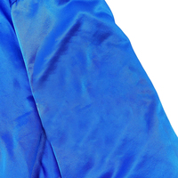 Blouson universitaire bleu bomber pour homme, style letterman, avec bordure en satin rayé, coupe oversize, vintage, baseball, logo personnalisé, vente en gros, finition brillante
