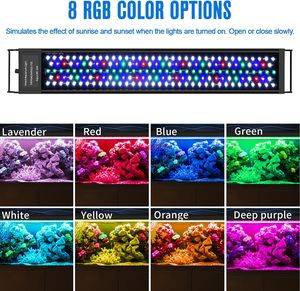Fullgain FG138 Étanche Full Spectrum Plant Sunrise Sunset Dimmable <span class=keywords><strong>Aquarium</strong></span> Light Fish Tank Light pour réservoir planté d'eau douce - Product Image 3