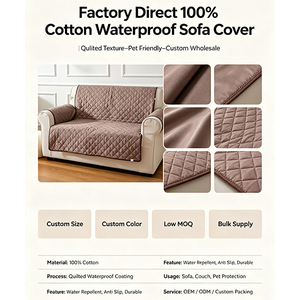 Vente en gros directe d'usine, housse de canapé imperméable antidérapante 100% coton pour 2 à 4 <span class=keywords><strong>places</strong></span>, ensemble de housses de <span class=keywords><strong>fauteuil</strong></span> - Product Image 2