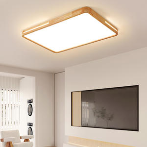 Lumière principale dans le salon nordique, hall, balcon en bois massif simple, chambre à coucher, lampes Zhongshan, spectre complet - Product Image 2