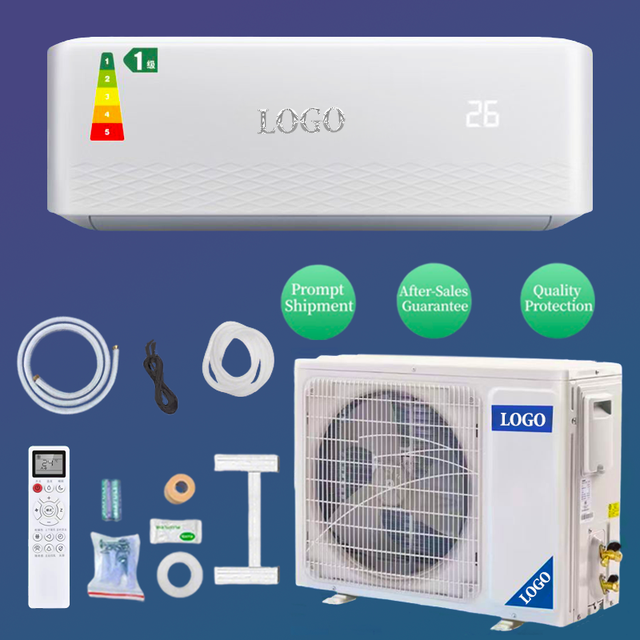 Fast Cooling Split Air Conditioner 9000-24000BTU Powerful Compressor Household AC Unit for Living Room Use