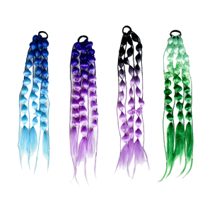 Linterna <span class=keywords><strong>trenza</strong></span> Cola de Caballo linterna burbuja trenzas Ombre Color extensión de cabello sintético 20 pulgadas 50cm - Product Image 5