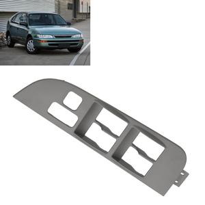 Panel de interruptores de ventana del lado del conductor para Toyota Corolla 74232-02060-C0, kit de molduras de puerta ABS negro beige - Product Image 1