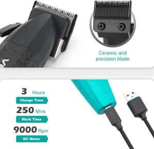 Cortadora de Pelo Profesional VGR V-640 DLC Blade 9000 RPM, Recargable, Kit de Afeitado Profesional para Barbería - Product Image 3
