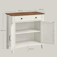 Buffet moderne pour café et cuisine avec tiroir, style campagnard, étagère réglable pour cuisine et salle à manger