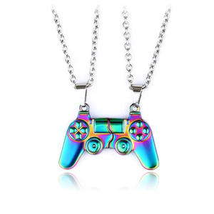 Punk Hip Hop Style <span class=keywords><strong>collier</strong></span> à breloques Non ternir en acier inoxydable magnétique PS4 contrôleur de jeu pendentif <span class=keywords><strong>collier</strong></span> pour Gamers cadeau - Product Image 3