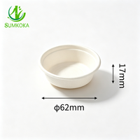 SUMKOKA Gobelet jetable compostable en bagasse de canne à sucre de 1 oz, gobelet à sauce biodégradable de qualité alimentaire pour restaurant