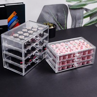 Boîte de rangement pour accessoires Nail Art, 1 pc, boîte de rangement pour vernis Gel, boîte de rangement transparente multi-couches