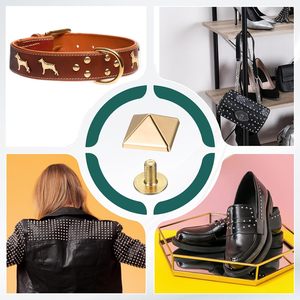 Uxcell Pcs Square Spike <b>Studs</b> Rivets Mm Metal Leather Rivets Rapid Rivet <b>Studs</b> Assortment Kit For DIY Leather Craft Clothing <b>Bag</b> - Product Image 6