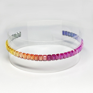 Hailer Pierre précieuse synthétique de laboratoire de couleur arc-en-ciel, taille émeraude saphir, 3x5, saphir synthétique rubis - Product Image 1