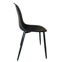 Chaises en plastique d'usine de salle à manger chaise moderne avec pieds en métal vente en gros