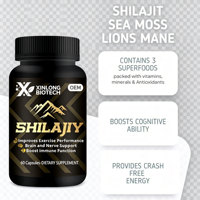 Kapsul Asam Fulvat Shilajit Suplemen Makanan 60 Kapsul Pendukung Energi