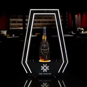 Nouveau casier à vin <span class=keywords><strong>lumineux</strong></span> créatif trapézoïdal champagne porte-vin bar boîte de nuit atmosphère accessoires liqueur présentoir - Product Image 1