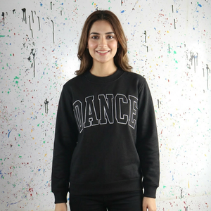 Sweat-shirt à col large URBAN PRODUCTIONS DANCE, sweat-shirt à col montant, 100% coton, broderie appliquée - Product Image 1