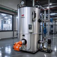 Generador de Vapor Vertical Compacto Industrial, de Gas o Petróleo, 0.7Mpa, Producción Rápida de Vapor, Automático, para Lavandería y Procesamiento de Alimentos