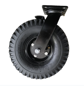 Preço de fábrica Heavy Duty 10 polegada Aço Inoxidável Rodízio Giratório Freio 10 polegada Roda De Borracha para Mão Trolley Gear Dolly Wagon - Product Image 2