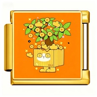 Bracelet à breloques italien en acier inoxydable 9 mm avec motif chat blanc de dessin animé mignon, bijoux tendance DIY, supporte la personnalisation du motif et du logo, vente en gros
