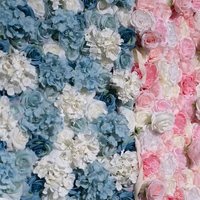 Panneaux floraux artificiels pour décoration murale, violet, en soie, pour fêtes d'anniversaire, mariages, décoration intérieure et extérieure