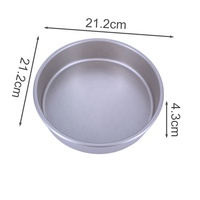 Nouvelle plaque à pâtisserie ronde en acier au carbone de 0,6 mm avec revêtement antiadhésif, résistante au four et aux déformations, pour la cuisson