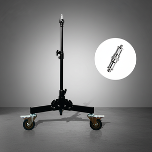 80cmヘビーデューティーライトスタンド、写真スタジオ用高さ調整可能三脚、ライブチャットサポート付きホイール、ビデオカメラアクセサリー - Product Image 1