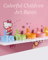 Lavabo coloré pour la maternelle, évier en céramique pour enfants de petite taille