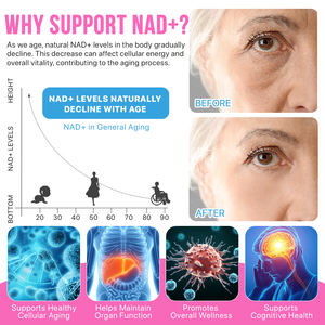 OneBtanicl 1000mg NAD + suplemen cair nikotinamide Riboside Resveratrol dengan PQQ meningkatkan energi seluler fokus & penuaan sehat - Product Image 3