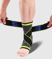 Protection de cheville sportive pour la course et le basketball – Soutien respirant en Spandex 3D et nylon tricoté – Ceinture de compression à crochets