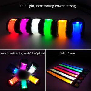 Özel Logo yansıtıcı LED tokat Wrap bilek bandı gece çalışan spor Light up tokat bileklik güvenlik uyarı led'i tokat bilezik - Product Image 5