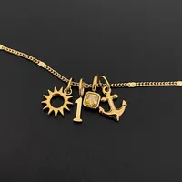 Collar de Cadena de Eslabones de Acero Inoxidable EMANCO, Serie Minimalista con Temática Festiva, para Mujer, Uso Diario, Regalo, Venta al Por Mayor